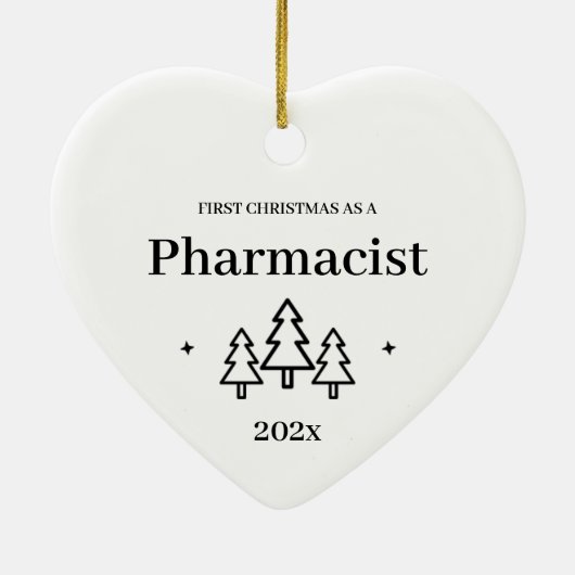 Pharmacist New Job Afstuderen kerstversiering Keramisch Ornament (Achterkant)