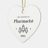 Pharmacist New Job Afstuderen kerstversiering Keramisch Ornament (Links)