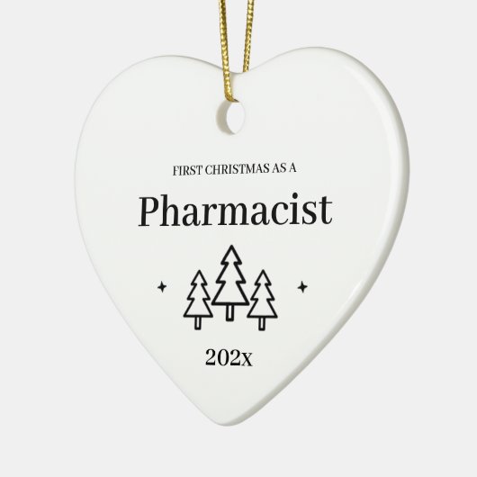 Pharmacist New Job Afstuderen kerstversiering Keramisch Ornament (Links)