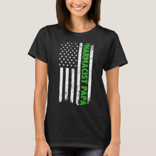 Pharmacist Papa American Flag Vaderdag T-shirt