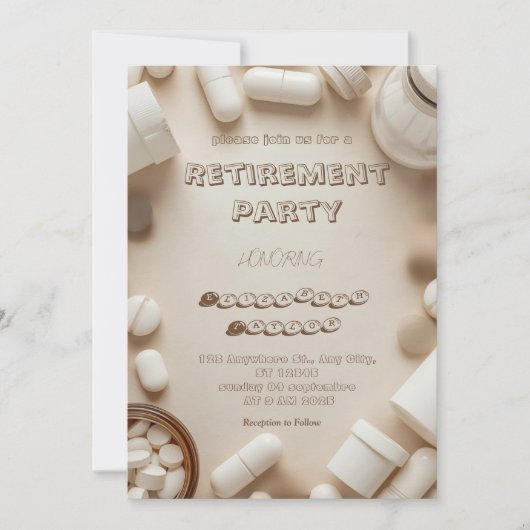  Pharmacist retirement party  invitation Kaart (Voorkant)