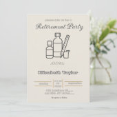 Pharmacist Retirement Party Invitation Kaart (Staand voorkant)