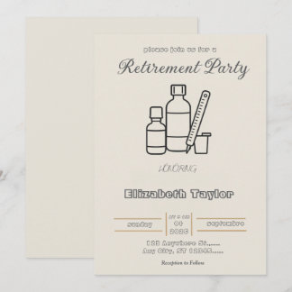 Pharmacist Retirement Party Invitation Kaart