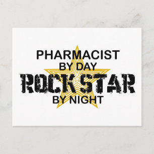 Pharmacist Rock Star by Night Briefkaart