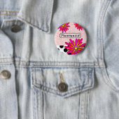 Pharmacist Whimsical Flowers Ronde Button 5,7 Cm (In situ)