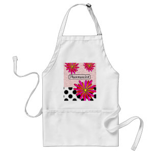 Pharmacist Whimsical Flowers Standaard Schort