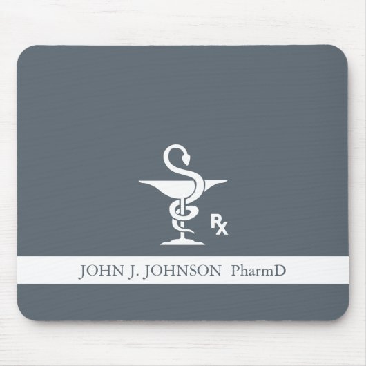 Pharmacologie Bowl of Hygenia Symbol Aangepaste na Muismat (Voorkant)