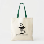 Pharmacologie Bowl of Hygenia Symbol Tote Bag (Voorkant)