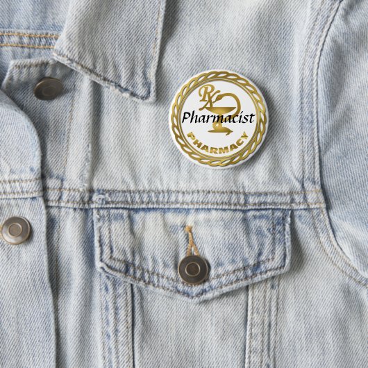 Pharmacsit Gold badge Ronde Button 5,7 Cm (In situ)