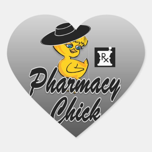 Pharmacy Chick #4 Hart Sticker (Voorkant)