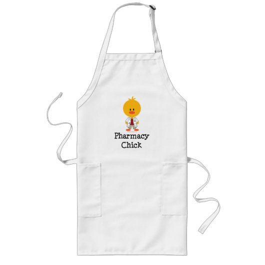 Pharmacy Chick Apron Lang Schort (Voorkant)