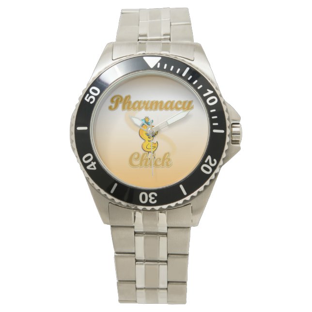 Pharmacy Chick Horloge (Voorkant)