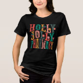 Pharmacy Christmas Holly Jolly Tri-Blend Shirt (Voorkant)