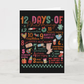 Pharmacy Christmas Shirt - 12 Days Of Pharmacy Tec Kaart (Voorkant)