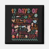 Pharmacy Christmas Shirt - 12 Days Of Pharmacy Tec Magneet (Voorkant)