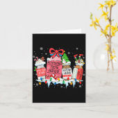 Pharmacy Crew Christmas Pharmacist Medicine Reinde Kaart (Gele Bloem)