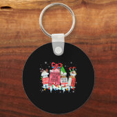 Pharmacy Crew Christmas Pharmacist Medicine Reinde Sleutelhanger (Voorkant)