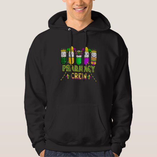 Pharmacy Crew Mardi Gras  Carnival Pharmacy Squad  Hoodie (Voorkant)