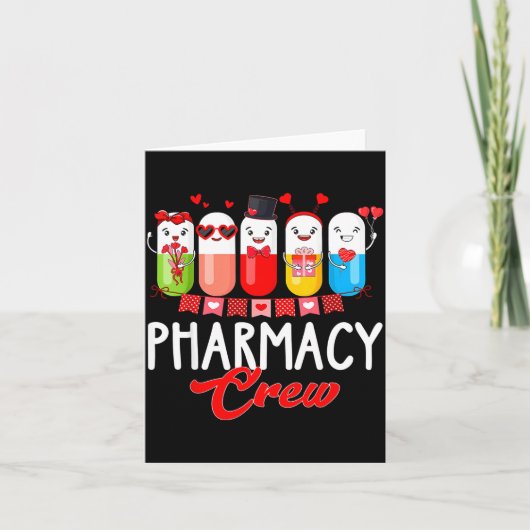 Pharmacy Crew Nurse Valentines Day Pharmacist Tech Kaart (Voorkant)