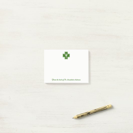 Pharmacy Cross Logo post-it notes (Op bureau)
