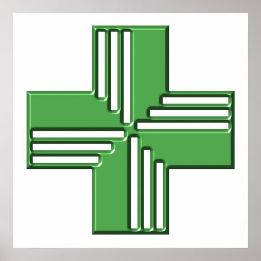 Pharmacy Cross Poster (Voorkant)