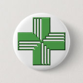 Pharmacy Cross Ronde Button 5,7 Cm (Voorkant)