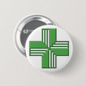 Pharmacy Cross Ronde Button 5,7 Cm (Voorkant /achterkant)