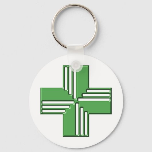 Pharmacy Cross Sleutelhanger (Voorkant)