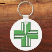 Pharmacy Cross Sleutelhanger (Voorkant)