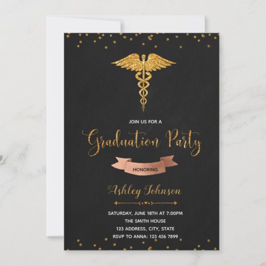 Pharmacy Graduation party Invitation Kaart (Voorkant)