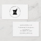 Pharmacy Mortar Pestle Logo Visitekaartje (Voorkant / Achterkant)