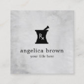 Pharmacy Mortar Pestle Logo Visitekaartje (Voorkant)