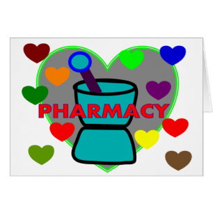 "PHARMACY" Multi-Color Hearts
