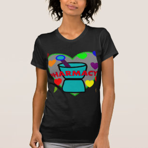 "PHARMACY" Multi-Color Hearts T-shirt