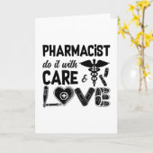 Pharmacy Pharmacist Do It With Care Pharmacists Kaart (Gele Bloem)