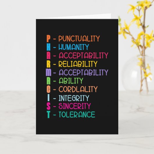 Pharmacy Quote Tech Medicine Technician Pharmacist Kaart (Gele Bloem)