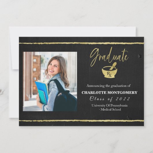 Pharmacy School Foto Afstuderen Aankondiging (Voorkant)