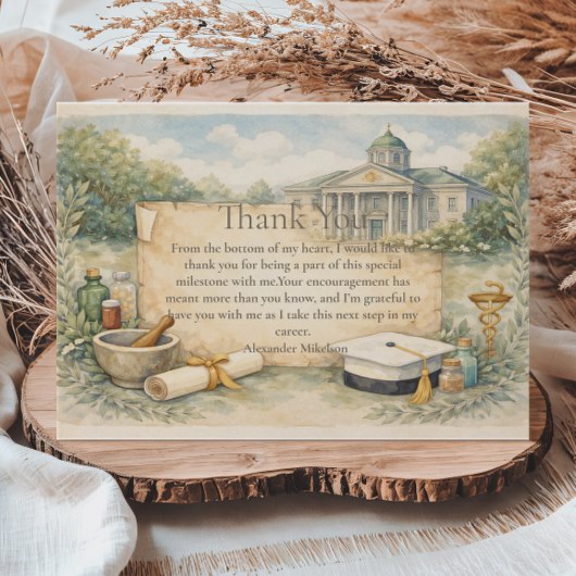 Pharmacy School Graduation Celebration Bedankkaart