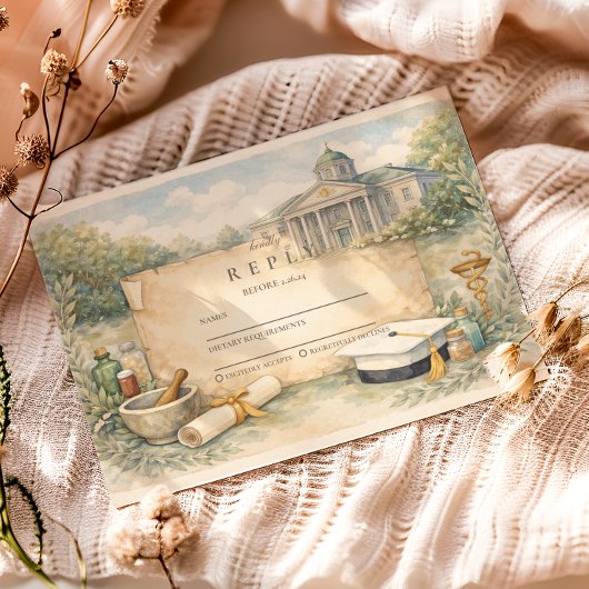 Pharmacy School Graduation Celebration RSVP Kaartje