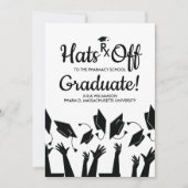 Pharmacy School Rx Afstudeerder Fotogradatie Parti Kaart (Voorkant)