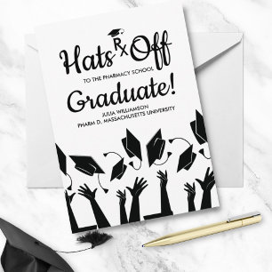Pharmacy School Rx Afstudeerder Fotogradatie Parti Kaart