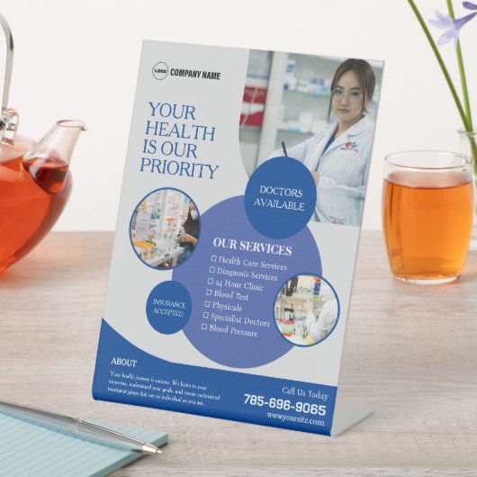 Pharmacy Services Aangepast voetstuk Reclamebord Met Voetstuk (Insitu)