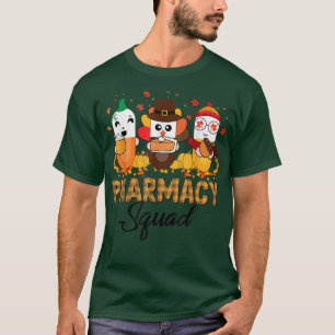 Pharmacy Squad Herfst Thanksgiving Thankful Turkey T-shirt