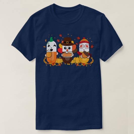 Pharmacy Squad Herfst Vibes Autumn Thanksgiving Ph T-shirt (Design voorkant)