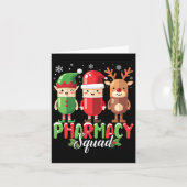 Pharmacy Squad Kerstkostuum Grappige Pillen Pharm Kaart (Voorkant)
