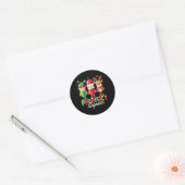 Pharmacy Squad Kerstkostuum Grappige Pillen Pharm Ronde Sticker (Envelop)