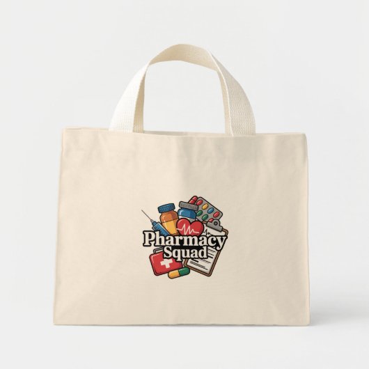 'Pharmacy Squad'. Mini Tote Bag (Voorkant)