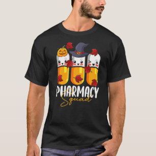 Pharmacy Squad Pharmacist Pumpkin Herfst Thanksgiv T-shirt