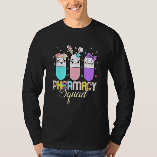 Pharmacy Squad Pharmacy Crew Cute Bunny Egg Happy T-shirt (Voorkant)
