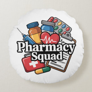 'Pharmacy Squad'. Rond Kussen